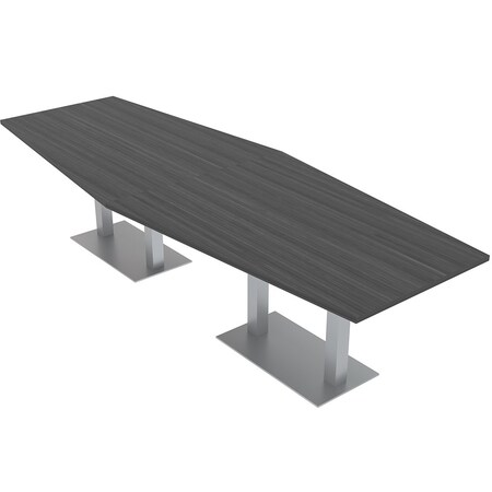 Skutchi Designs 45 in W, 120 in L, 29 in H, Engineered Wood Top, Grey HAR-HEX.IR-46x119-DOU-ASIANNIGHT